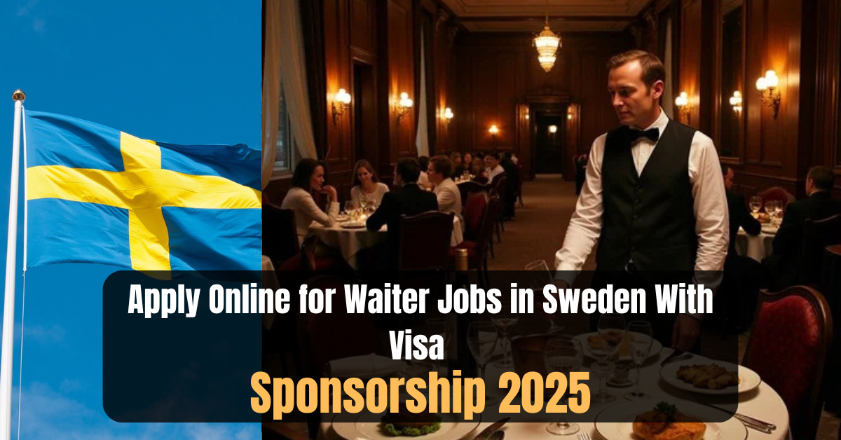 Apply Online for Waiter Jobs in Sweden With Visa Sponsorship 2025